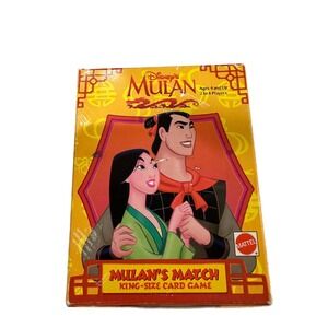 Disney 1998 Mulan Match King Size Card Game Mattel Ages 4+